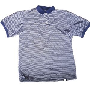 Woolrich Navy & White Stripe Polo - M